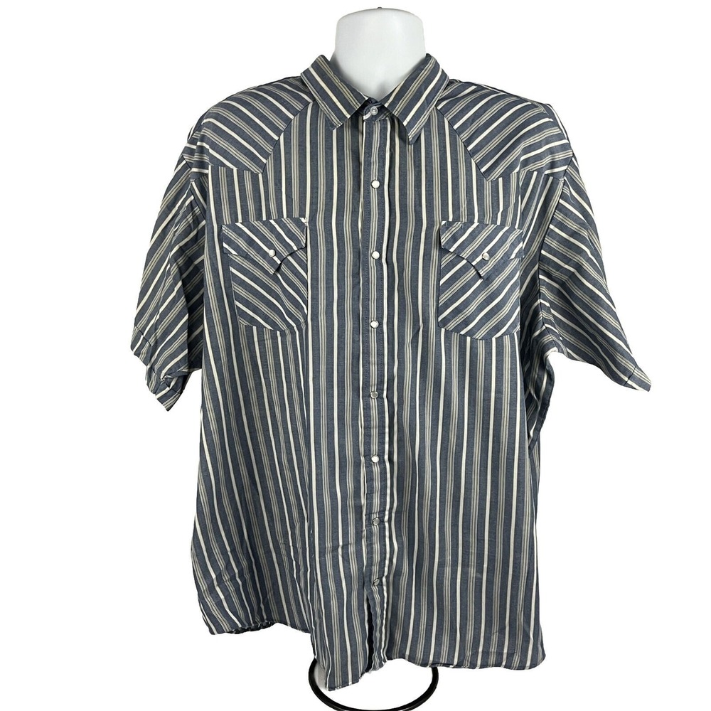 Plains Western Wear Big &‎ Tall Man Cowboy Shirt Size 3X Pearl Snaps Rodeo Gear